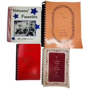Vintage Hawaiian Spiral Bound Recipe Cookbooks Set of‎ 4